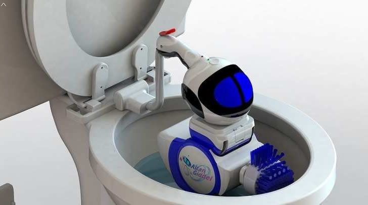 A toilet robot that can help you clean your toilet