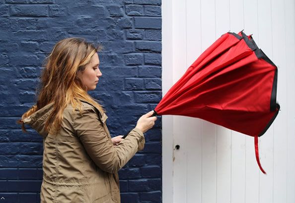 Keep you from getting wet KAZbrella reverse folding umbrella