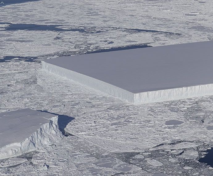Shocked to see super square iceberg in Antarctica